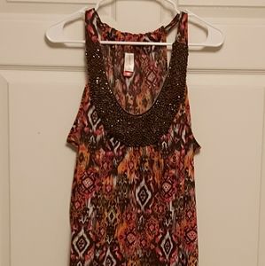 Beautiful Beaded Tank for Work or Play